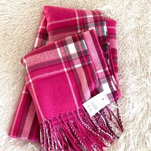 J crew pink plaid scarf